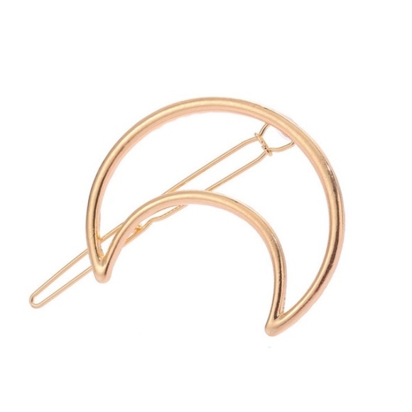 NEW Gold Crescent Moon Hair Clip - Picture 6 of 6